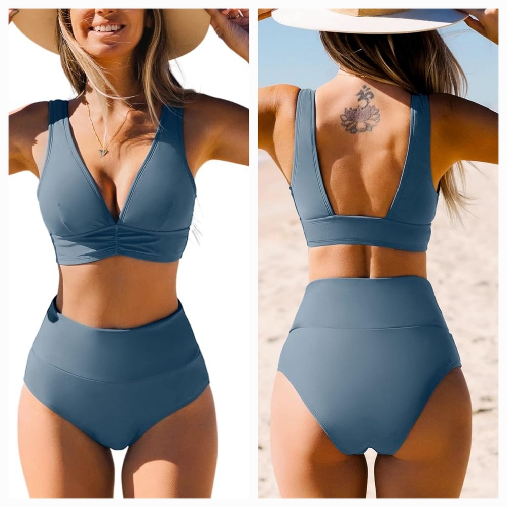 Cupshe high waisted swim wear